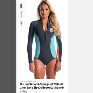 RIP CURL G-BOMB 1MM HIGH CUT SPRING SHORTY WETSUIT.